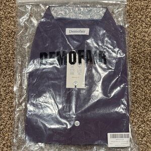 Demofair Purple Button-Up Shirt